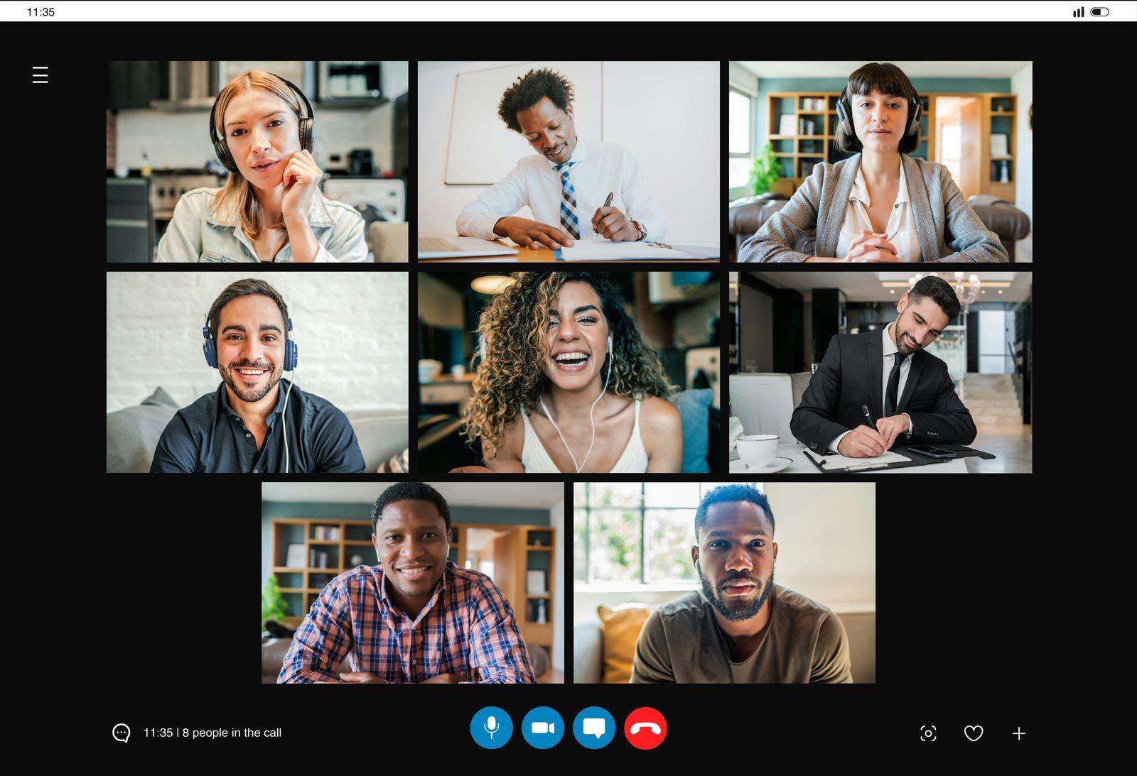 Founders together in a live group video session